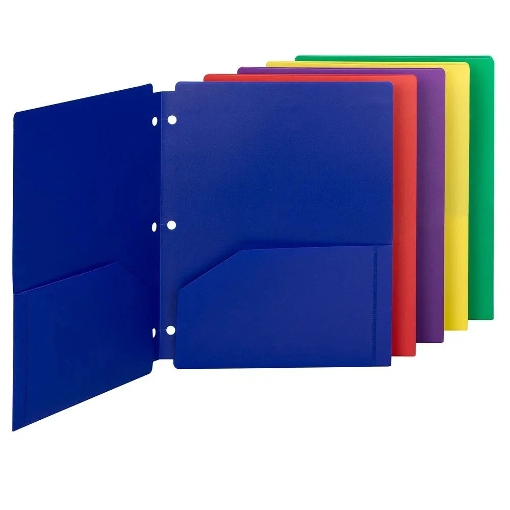 Smead Poly Snap-In 2 Pocket Folders Pk 10 Binder Organization Color Coding